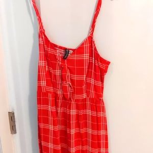 Fitted Red Plaid Dress